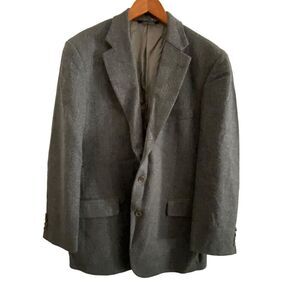 Brooks Brothers 346 Jacket Men's 43L Gray Wool Blazer Coat Classic Vented